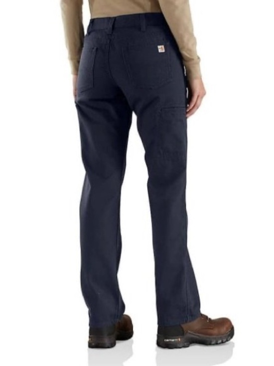 Pants - CARHARTT 102689 FLAME RESISTANT RUGGED FLEX CANVAS LOOSE FIT PANTS NAVY 8